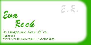 eva reck business card